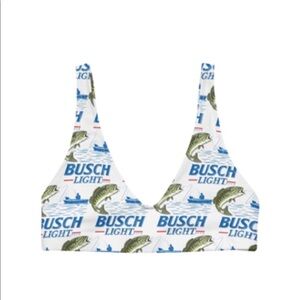 Whiskey Riff Busch Light Retro Fishing Bikini Top